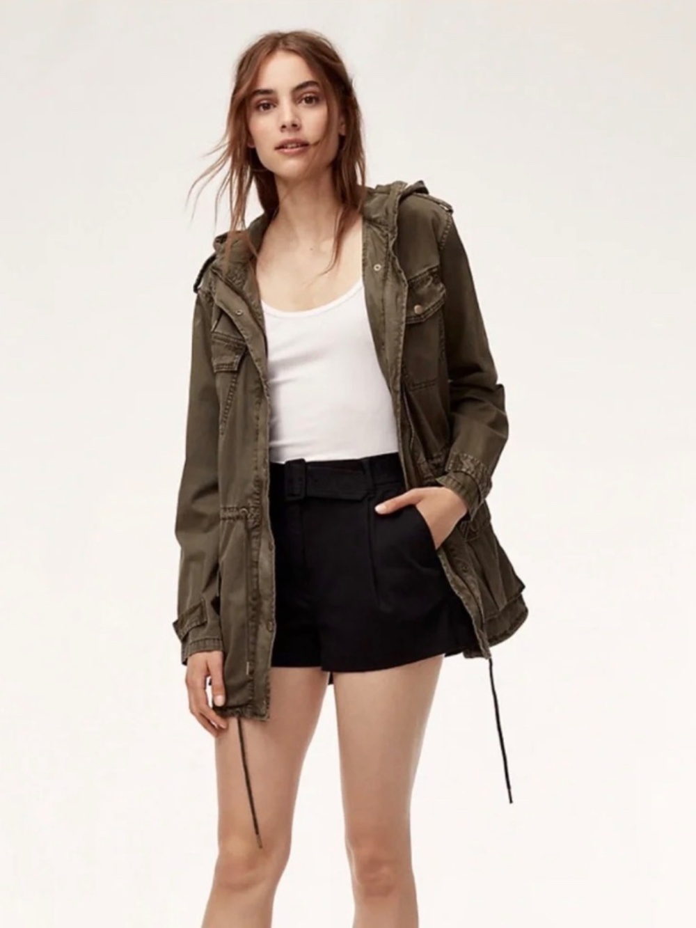 TALULA ARITZIA Camo Green Utility Cargo Jacket XS